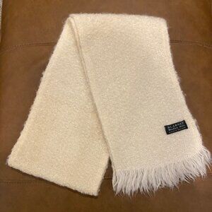 Blarney Woolen Mills Ireland Branigan Weavers Ivory Wool Scarf